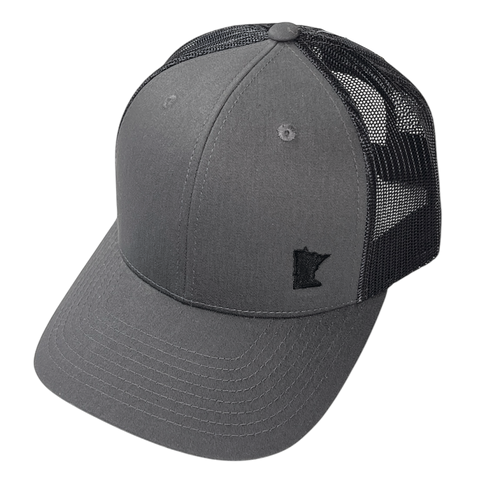MN Silhouette Trucker Hat - Charcoal/Black