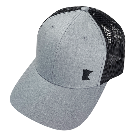 MN Silhouette Trucker Hat - Heather Grey/Black