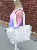 Quilted Nylon Tote Bag