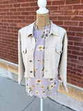 Beige Cropped Jacket