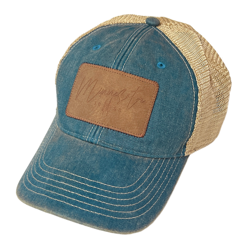 MN Pines Mesh-Back Hat - Washed Teal