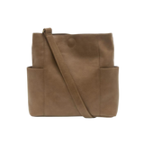 Side-Pocket Crossbody Tote - Fawn
