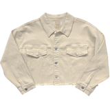 Beige Cropped Jacket