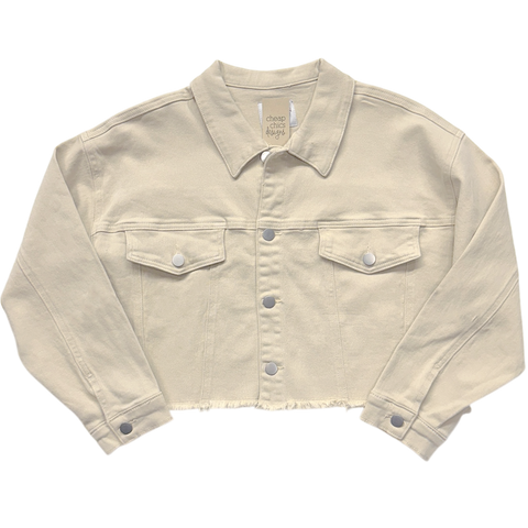 Beige Cropped Jacket