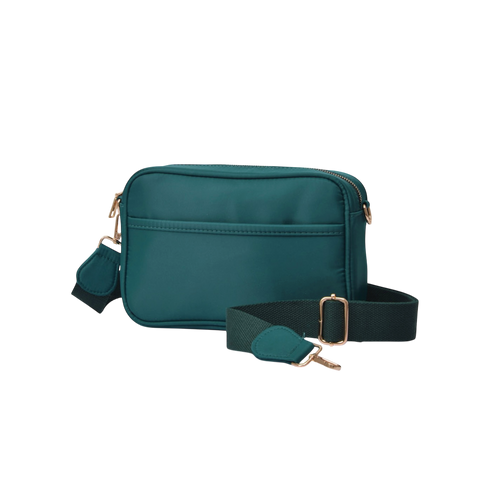 Nylon Rectangle Crossbody - Teal