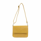 Suede-Trim Crossbody Purse - Saffron