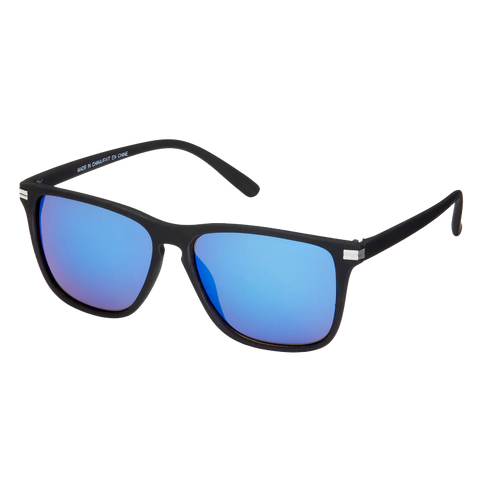 Keyhole Color Mirror Lens Sunglasses - Blue