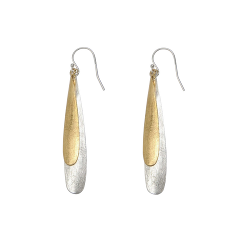Sterling Silver - Double Solid Drop Earrings