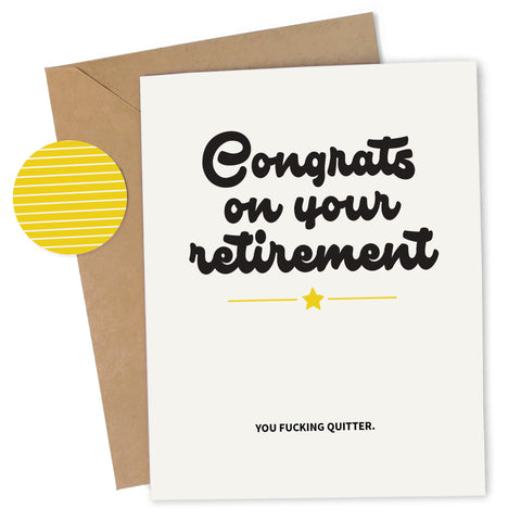 Retirement Quitter Card