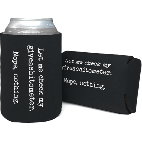 Giveashitometer Koozie - Black