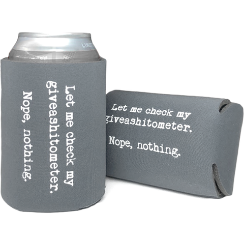 Giveashitometer Koozie - Charcoal