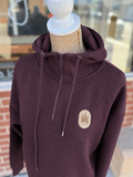Pine Trio Patch Boxy Zip Sweatshirt - Plum