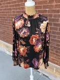 Floral Velvet Blouse