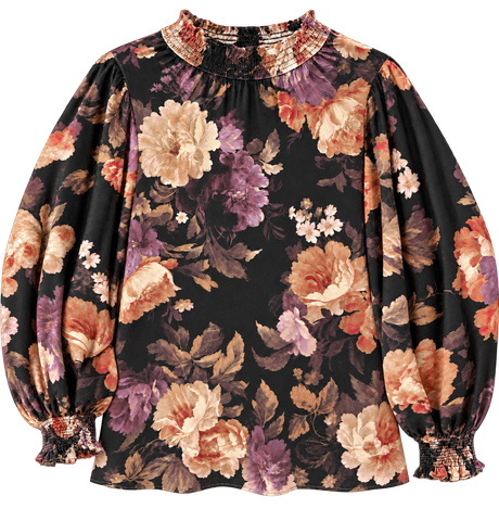 Floral Velvet Blouse