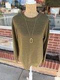 Round-Neck Sweater - Light Olive