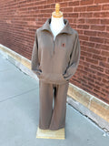 MN Leather Patch Boxy Pullover - Mocha
