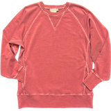 Vintage Pullover with Pockets - Red Blush