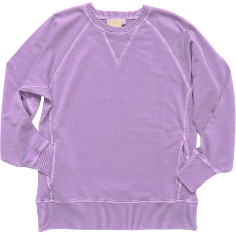 Vintage Pullover with Pockets - Lavender