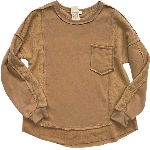 Reverse-Seam Pullover - Camel