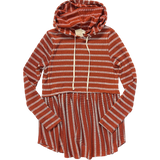 Ribbed Babydoll Hoodie