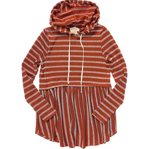 Ribbed Babydoll Hoodie