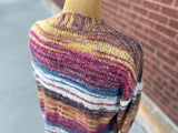 Burgundy Multi-Color Cardigan