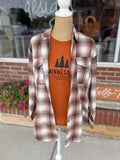 Rust/Black Flannel