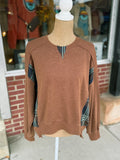 Acid-Wash Plaid Pullover