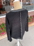Black Reverse-Seam Sweater