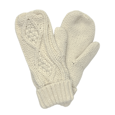 Fleece-Lined Mittens - Beige