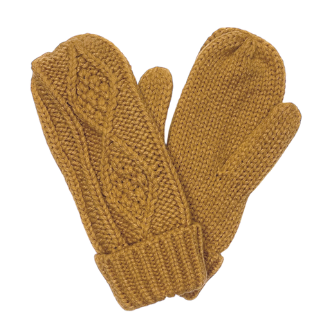 Fleece-Lined Mittens - Camel