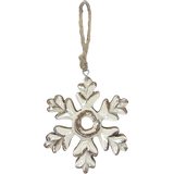 Clear Enamel Snowflake Ornament