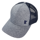 MN Silhouette Trucker Hat - Heathered Navy/Navy