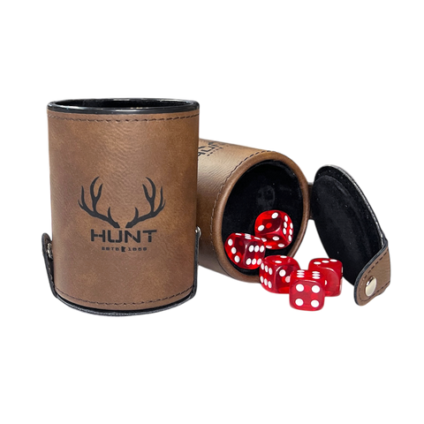 Hunt MN Leather Dice Cup