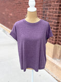 Vintage-Wash Tee - Plum