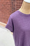 Vintage-Wash Tee - Plum