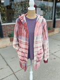 Faux Fur Plaid Hooded Cardigan