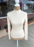 Lightweight Mock Neck Sweater - Cream