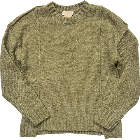 Fuzzy Sweater - Heathered Olive