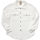 Textured Button Shacket - Ivory