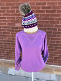 Vintage Pullover with Pockets - Light Plum