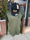 Silicone Patch Camo Colorblock Long Sleeve Tee
