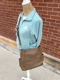 Side-Pocket Crossbody Tote - Fawn