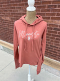 MN Pines Long Sleeve Hooded Tee - Coral Mauve