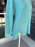 Brushed Melange Henley Top - Dusty Teal