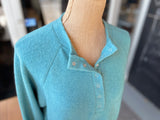 Brushed Melange Henley Top - Dusty Teal