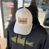 MN Walleye Faux Leather Patch Trucker Hat - Chino