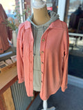 Ribbed Shacket - Dusty Coral