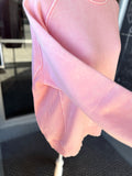 Acid Wash Pullover - Vibrant Pink