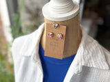 Glass Bead Stud Earrings
